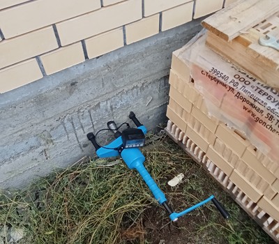 Строительство детского сада с. Витязево,  г. Анапа. Определение уплотнения грунта строительной лабораторией.